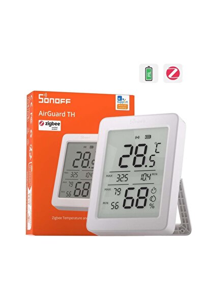 Sonoff AirGuard LCD Ekranlı Zigbee Akıllı Sıcaklık ve Nem Sensörü | SNZB-02DR2