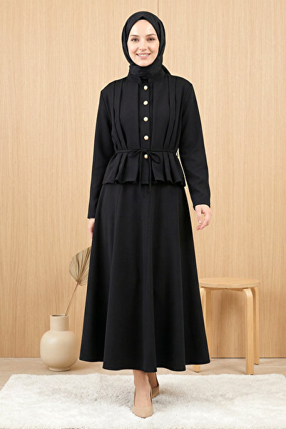 FERHEL Γυναικείο Σετ με Πλισέ Φούστα και Μπλούζα με Δέσιμο στη Μέση από Ύφασμ...