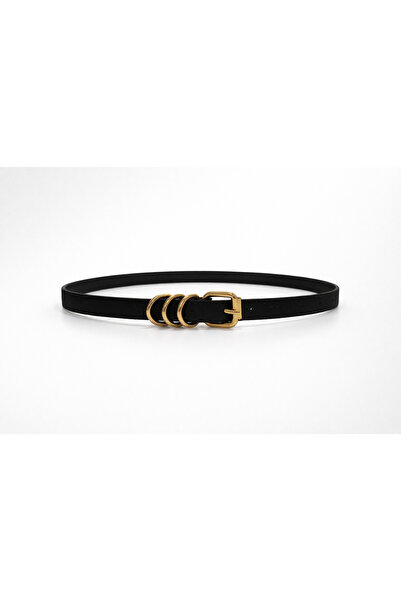 Bianco Lucci Γυναικεία ζώνη με τετράγωνη πόρπη και κρίκο, λεπτή σουέτ ζώνη 25...