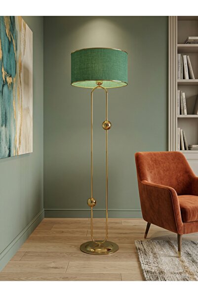 VENÜS NOVA SCEPTRUM GOLD METAL LAMBADER | YEŞİL GOLD ŞERİT KUMAŞ BAŞLIK SALON...