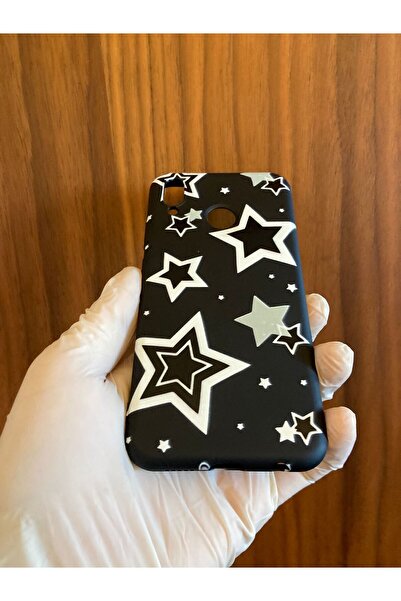 Newon HUAWEİ P20 LİTE YILDIZ BASKILI İÇİ KADİFE SİLİKON TELEFON KILIFI