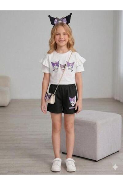 ÖRZİ Kids Εμπριμέ σετ σορτς για κορίτσια, συμπαγές χτενισμένο βαμβακερό, πλήρ...