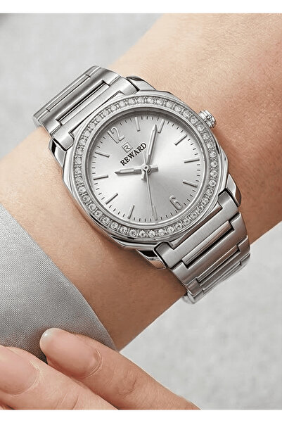 Reward Women's Silver Stone Dial Metal Cord Wristwatch 2 Years Warranty