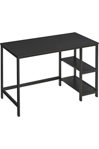 VASAGLE Γραφείο υπολογιστή με ρυθμιζόμενο πλαϊνό ράφι, μεταλλικό σκελετό, βιο...