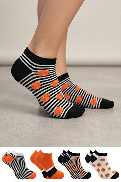 BENİSA ÇORAP Γυναικείες κάλτσες από βαμβακερό μαλλί, πολύχρωμες, συσκευασία 4...
