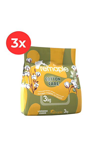 REMAPLE 3 x Detergent Powder Automatic Cotton Care 3kg