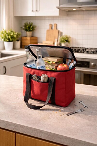 Bayev Κόκκινη Θερμική Τσάντα - Θερμική Τσάντα για Κάμπινγκ και Πικνίκ