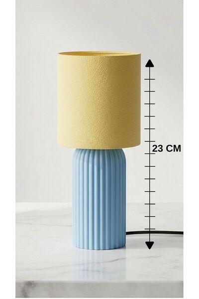 Printorium Modern Cylinder Lampshade – Decorative Table Lamp 23 cm |   Minima...