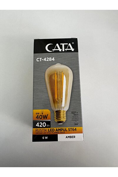Cata CT-4284 40W E27 RUSTİK LED AMPUL ST64 AMBER TURUNCU İŞİK