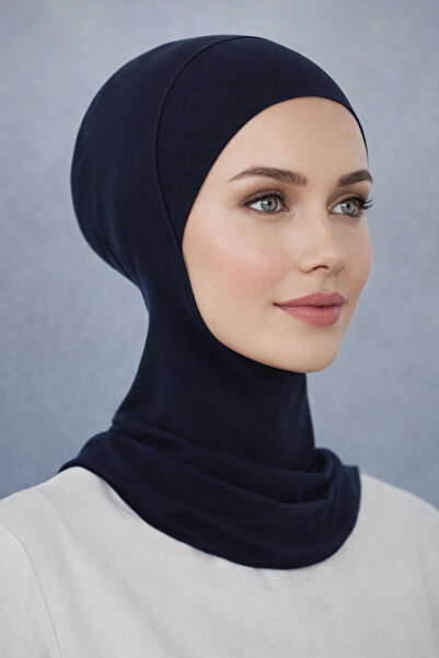 Jusmart Μπλε ναυτικό βαμβακερό μπονέ με γιακά, στυλ τεσεττούρ. |   Αντιολισθη...