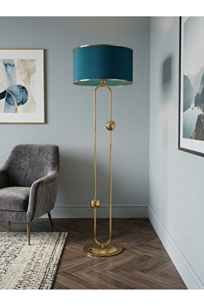 VENÜS NOVA SCEPTRUM GOLD METAL LAMBADER | MAVİ GOLD ŞERİT KUMAŞ BAŞLIK SALON ...