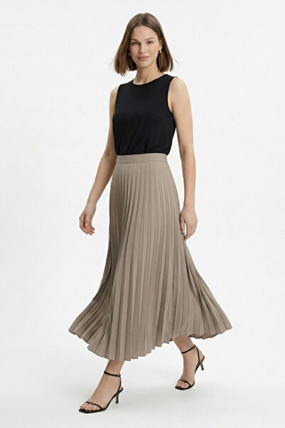 Rays Μακριά φούστα με πιέτες από βιζόν 1296