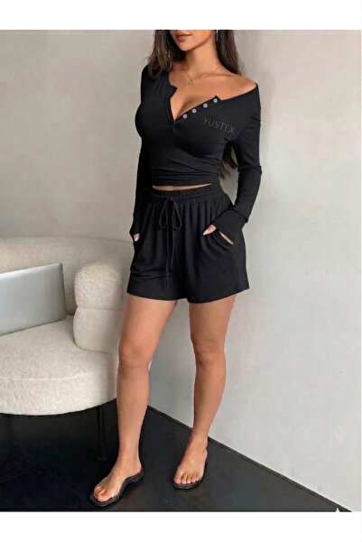 CAONNES Black Women's Short Shorts - Black High-Waisted Shorts with No Visibl...