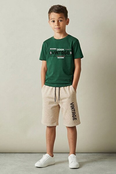 armicem Set de pantaloni scurți sport casual cu imprimeu multicolor pentru bă...