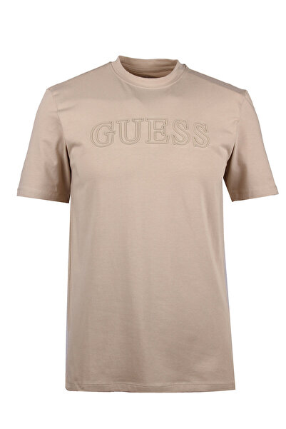 Guess SS ALPHY T-SHIRT Erkek Bej T-shirt Z2YI11J1314-G1CA