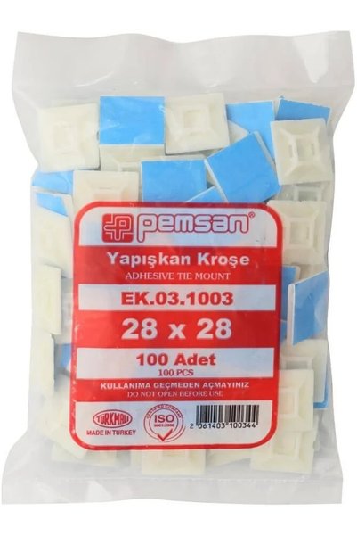 Pemsan YAPIŞKAN KROŞE 28X28 BEYAZ 100'LÜ PAKET