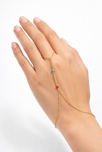 X-Lady Accessories Altın Renk Boncuk Ataç Çelik Şahmeran - 3871