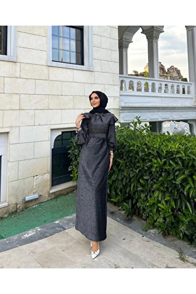 LİA TESETTÜR Φόρεμα ειδικής περίστασης Lia με λάμψη σιμιλέικας