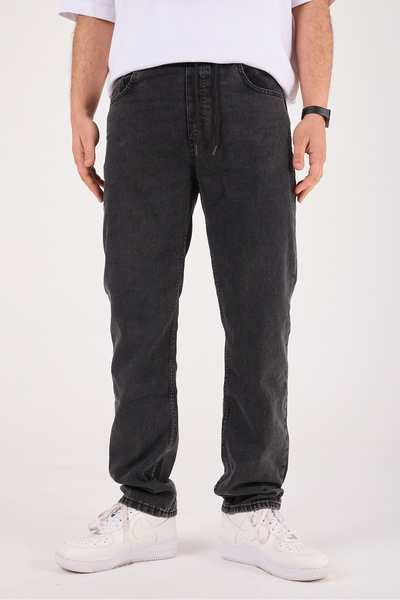 green poll Ανδρικό φαρδύ παντελόνι με ελαστική μέση