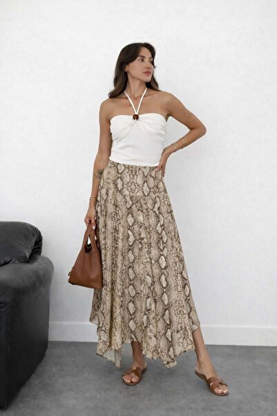 Lijuri Φούστα με ασύμμετρο έθνικ σχέδιο και επένδυση 4091