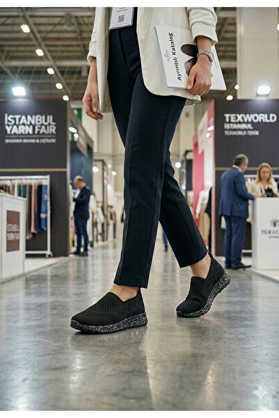 Deniz Terlik Γυναικεία μαλακά πλεκτά παπούτσια για καθημερινό περπάτημα, ελαφ...