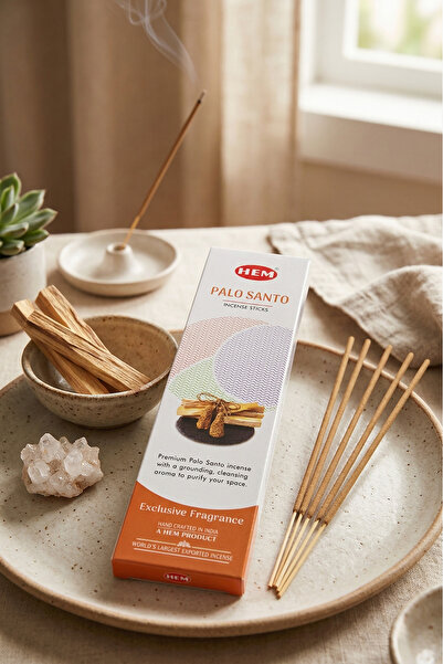 memyap Palo Santo Kokulu Masala Tütsü - %100 Doğal ve Organik Premium Bambu Ç...