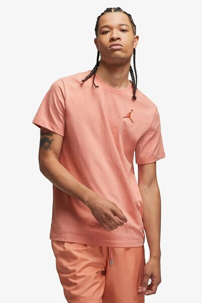 Nike Ανδρικό μπλουζάκι Air Jordan Jumpman SS Crew, καθημερινό, πορτοκαλί