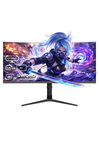 GameRaider OSIRIS GR34UC18V 34 inç 180Hz 0.5ms UWQHD Adaptive Sync VA Kavisli...