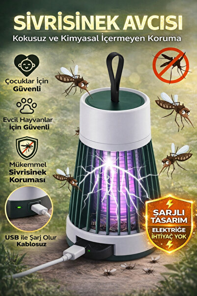 xolo Şarjlı Sivrisinek Avcısı UV Işıklı Elektrikli Sinek Öldürücü USB Kablosu...