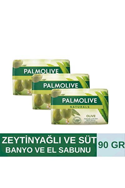Palmolive NATURALS OLİVE AND MİLK, ZEYTİNYAĞI VE SÜT 90GR BANYO, EL SABUNU (3...