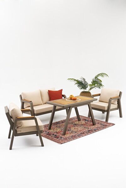 Divona Home Merlin Mini Bahçe Oturma Grubu(2+1+1+Masa)