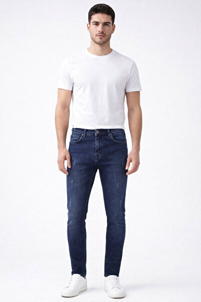 Erkek Slim Fit Kot Pantolon Jeans Spor