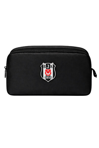 Beşiktaş Lisanslı Rubber Logo Kalemlik - Siyah Su İtici Kumaşlı Çift Bölmeli ...