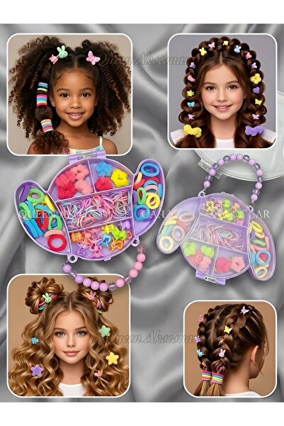 QUEEN AKSESUAR Αξεσουάρ μαλλιών Πολύχρωμο λαστιχένιο πλέγμα πετσετών Μάνταλο ...