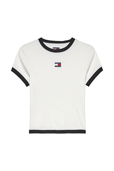 Tommy Jeans Pamuklu Slim Fit Logolu Bisiklet Yaka T Shirt T SHİRT DW0DW22575 YBL