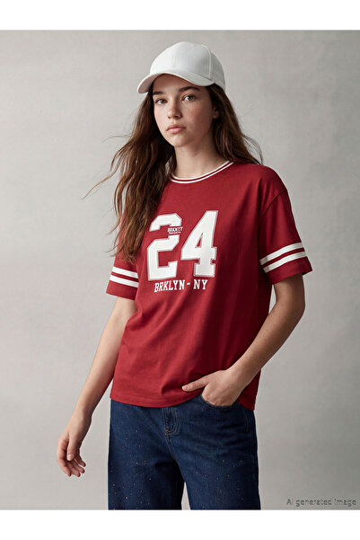 LC Waikiki Crew Neck Printed Girl's T-Shirt