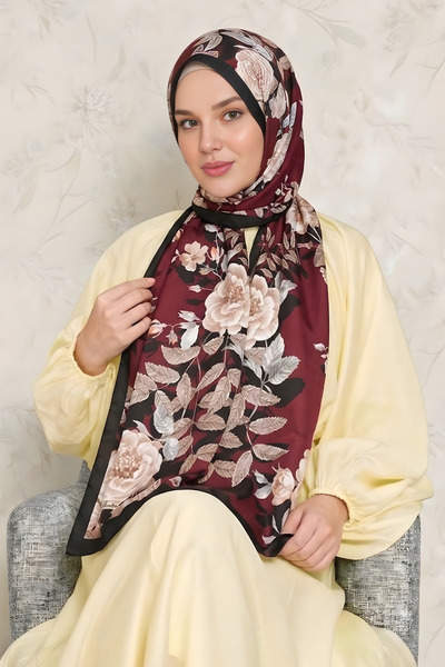 BONASERA EŞARP شال نسائي للحجاب من قماش الفوال، شال خفيف الوزن مقاوم للتجاعيد...