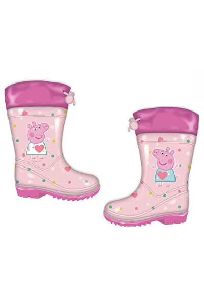 Peppa Pig Δετές λαστιχένιες μπότες, καρδιές