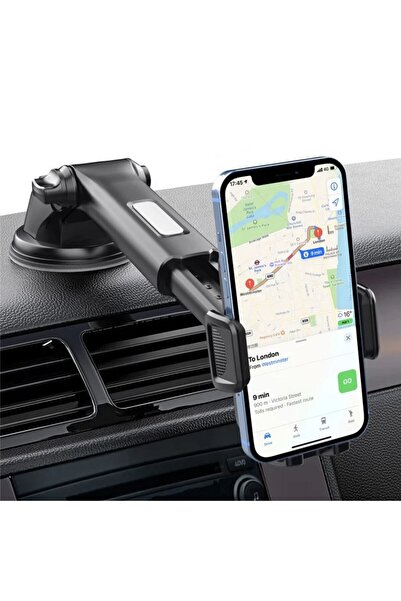 KZN TECH Vakumlu Telefon Tutucu 360° Döner Araç İçi Torpido Cam Panel Vantuzl...