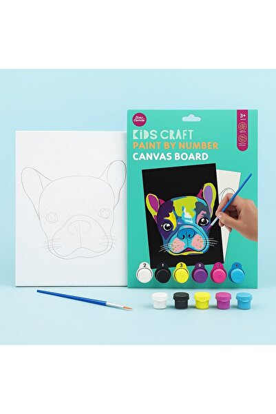 Midi Coloring by Numbers for Kids - French Bulldog Canvas Painting