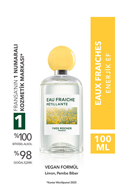 Yves Rocher Enerjik EF- Eaux Fraiches-Vegan-100ml
