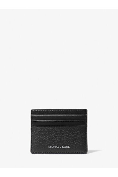 Michael Kors Men's 100% Leather Logo Signed Black Wallet 39S0Lhdd2L-Black