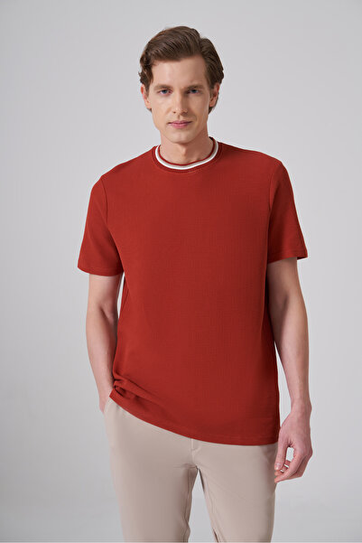 Morven Men's Tile Trend Plain Combed Cotton Crew Neck Tshirt