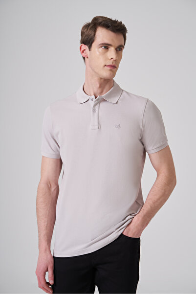 Morven Ανδρικό μπλουζάκι με γκρι Basic Polo Collar Dynamic Fit
