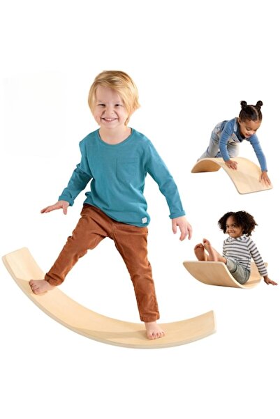 indiggo Μοντεσσόρι Φλόουμπορντ ™   Ημικυκλική σανίδα ισορροπίας από ξύλο φλαμ...