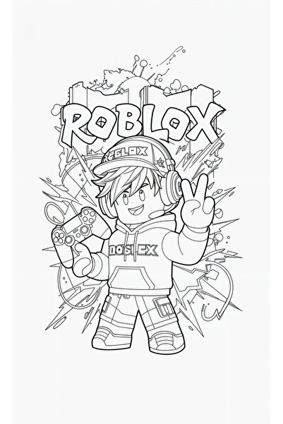 Roblox CARTE DE COLORAT 50 Pagini A4 COPERTI LAMINATE