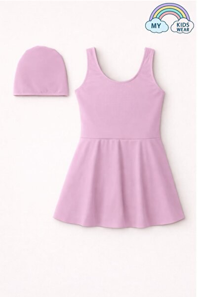 My Kids Wear Σετ μαγιό για κορίτσια με καπέλο και φούστα (μαγιό με ενσωματωμέ...