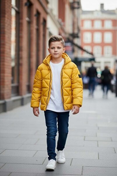 benitto kids Παιδικό αγορίστικο παλτό που φουσκώνει 51378