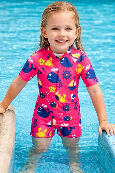 DRESSY LIFE Κοριτσίστικο μαγιό με σορτς και σχέδια, ελαστικό μαγιό από λύκρα,...