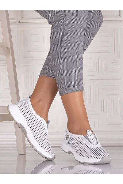 ANGEL BLUE Pantofi casual de damă Elenor, albi, din piele, mărimea 40
